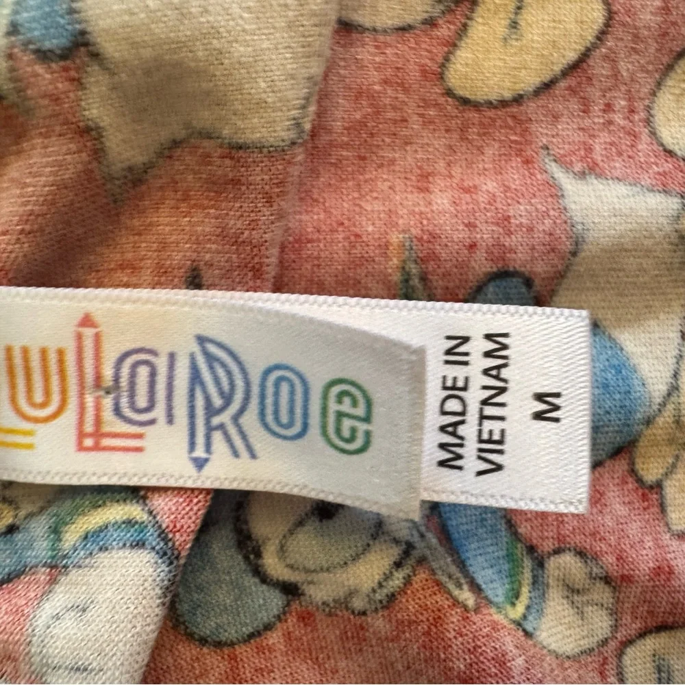 LuLaRoe Red and Blue Cartoon Print‎ Top size M Medium